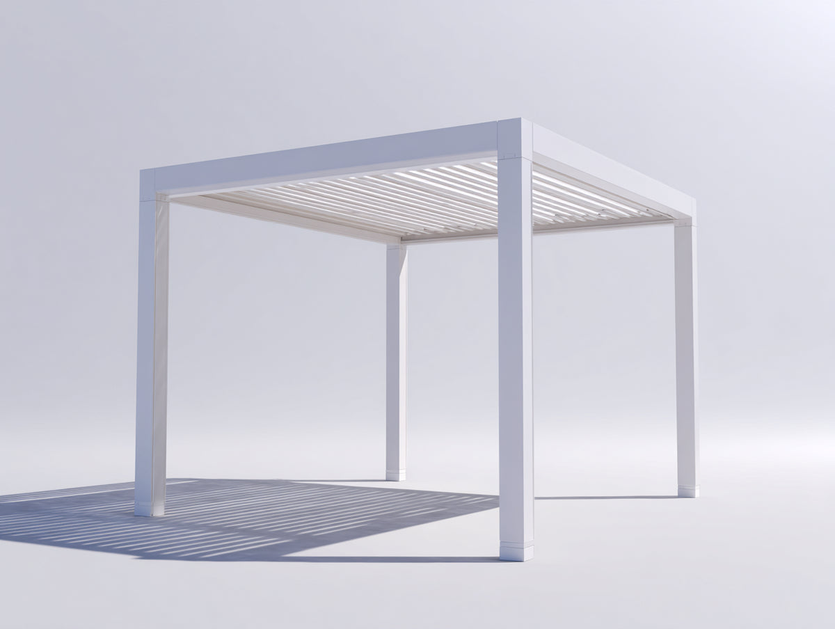 Pergola da giardino - Alluminio - 360 x 300 x 250 cm - Bianco - Stile lineare