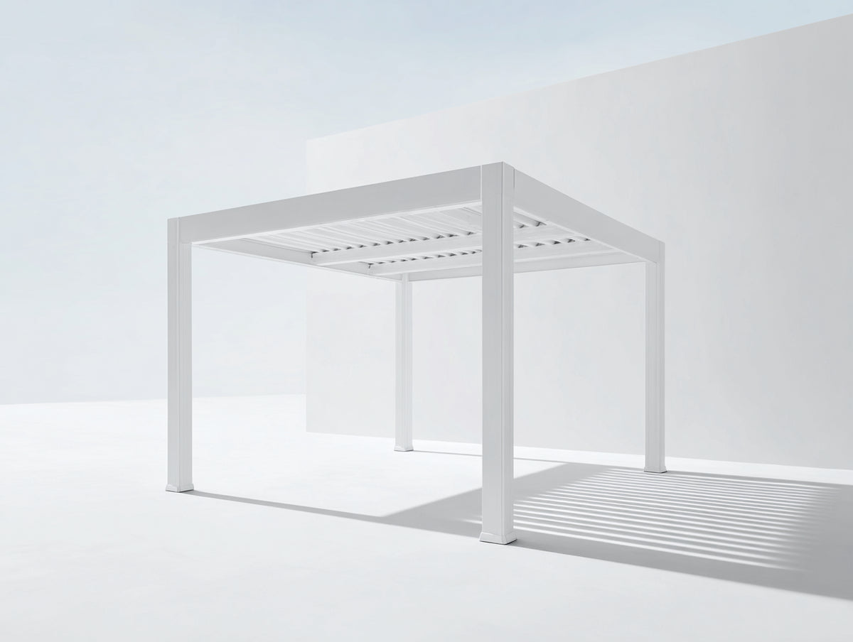 Pergola da giardino - Alluminio - 300 x 300 x 250 cm - Bianco - Stile minimalista