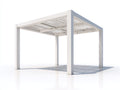 Pergola da giardino - Alluminio - 400x300x250 cm - Bianco - Stile moderno con tetto a lamelle orientabili