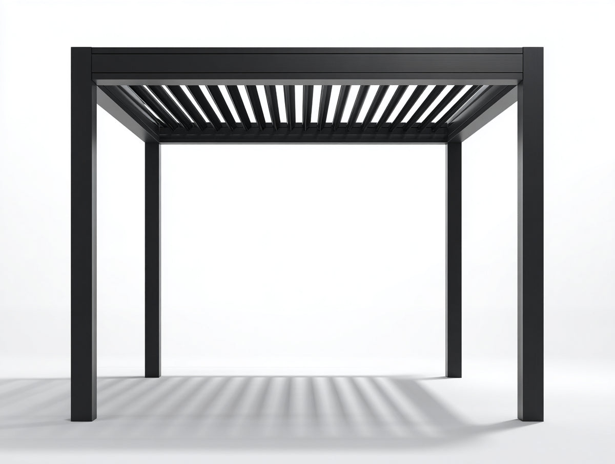 Pergola da giardino - Alluminio - 300 x 300 x 250 cm - Nero - Stile contemporaneo
