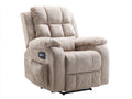 Poltrona reclinabile - Velluto a coste - Metallo - 92 x 95 x 107 cm - Beige - Stile contemporaneo