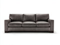 Divano a 3 posti - Pelle - 255 x 104 x 91 cm - Grigio - Stile moderno