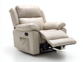 Poltrona reclinabile - Pelle sintetica-Metallo - 103 x 97 x 109 cm - Crema - Stile contemporaneo