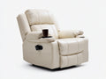 Poltrona reclinabile - Pelle sintetica-Metallo - 99 x 96 x 107 cm - Crema - Stile moderno