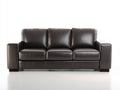 Divano a 3 posti - Pelle - 255 x 105 x 90 cm - Marrone - Stile moderno