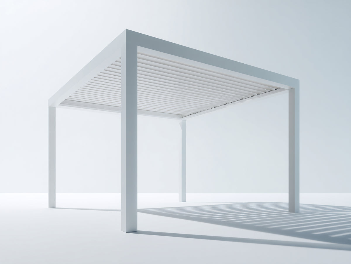 Pergola da giardino - Alluminio - 400 x 300 x 250 cm - Bianco - Stile contemporaneo